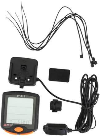 JOINPAYA Wasserdichter Kabelgebundener Fahrradcomputer mit Vollbild Backlight Fahrrad Tachometer mit Geschwindigkeitserkennung Kilometerzähler Stoppuhr und Speeding Alert Kompatibel für
