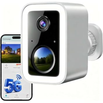 Funstorm 2K Spotlights Wireless Security Camera Outdoor WiFi CCTV Battery | Colour Night Vision, 2.4G/5G WiFi, AI Motion Detection with Siren, Rechargeable Battery, SD/Cloud Storage, 2-Way Audio, IP65