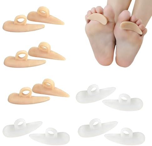 6Pairs Gel Hammer Toe Support,Hammer Toe Straightener,Under Toes Support Corrector,Hammer Toe Corrector,Silicone Gel Hammer Toe Pads for Foot Care,Mallet Toes Props Straightener Corrector