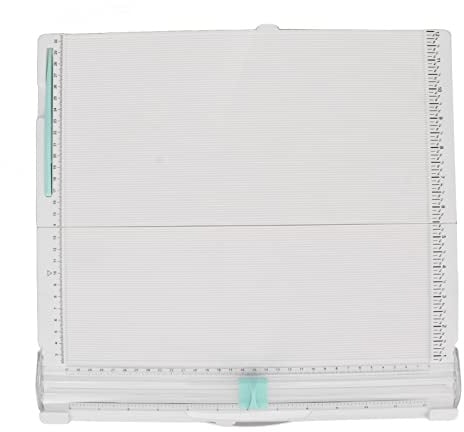Portable Paper Cutter, 31x30cm Foldable Paper Trimmer with Concealed Blade, Accurate Cutting Board with Ruler and Non - Slip Base for Home School Office Use