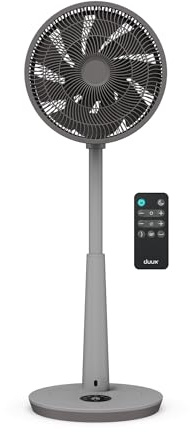 Duux Whisper 3 Standing Fan, 26 Speeds, Remote, Grey