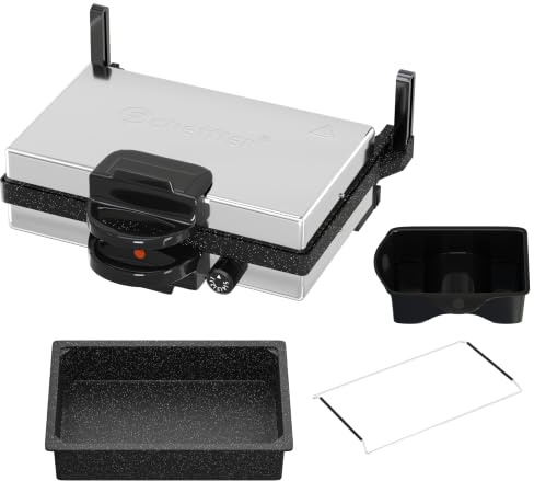 Scheffler Kontaktgrill, 2000W Optigrill,Multi grill, Lahmacun Makinasi, Grill, Toaster, Brotmaschine, Edelstahl Tischgrill mit Grill, Brotbackform, Antihaft-Beschichtung