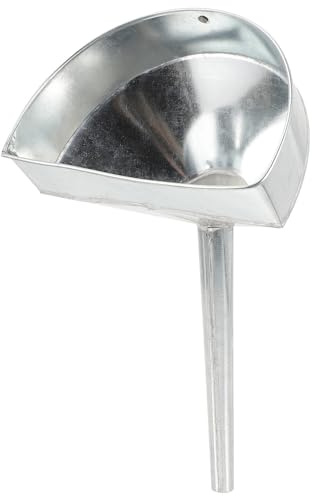 ibasenice Entonnoir à Carburant en Fer Galvanisé Filtre Inox et Embout Incliné 20cm pour Automobiles et Motos Facile à Stocker et Utiliser