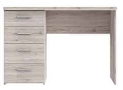 FORTE Net 106 Schreibtisch mit 4 Schubladen, Holzwerkstoff, Sandeiche Dekor, B x H x T: 110 x 76.5 x 60 cm