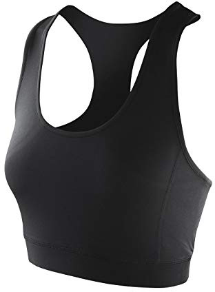Result Women's Spiro Impact Crop Top Vest, Black (Black), 10 (Size:Small)