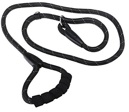 OFKPO Collier étrangleur Laisse pour Chien, Réfléchissant Corde de Formation Durable éponge Poignée de Contrôle pour la Course Randonnée