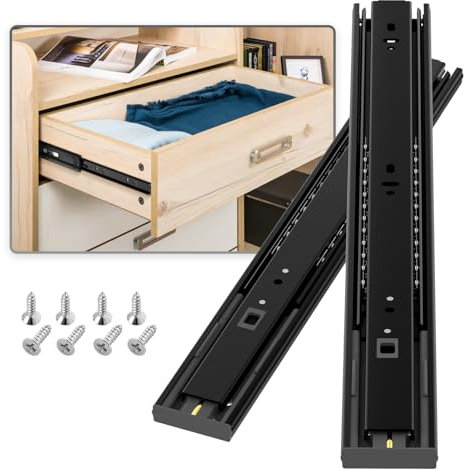 A0LISHENG schubladenschienen vollauszug softclose 300mm küche auszugsschienen mit selbsteinzug u. Dämpfung schubladenführung 45kg Ladekapazität 1 Paar (2 Stück)