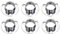 sourcing map Closet Wardrobe Rod Flange 25mm/1inch Dia Socket Bracket Support Holder for Pipe 6Pcs