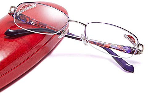 SYTH Lesebrille mit Blaulichtfilter, Rahmen aus Aluminiumharz, Anti-Blaulicht-Brille für Mobiltelefone, Anti-Kratzer/Strahlen- / UV-Schutz, Ultraleichte Lesegeräte, Brillen für Damen und Herren