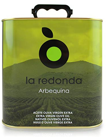 La Redonda - Natives Olivenöl extra aus 100 % Arbequina-Oliven - 2.5L - Blechdose - Frühe Ernte von unserem Landgut in Aragonien - Kaltpressung - Einmalige Pressung - Eigene Ölmühle