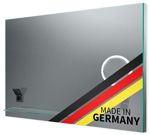 Spiegel ID Cristal: KRISTALLSPIEGEL nach Maß selber konfigurieren 100x50 cm (Breite x Höhe) - nach Wunsch anpassen - Made in Germany - Spiegel Badspiegel ohne Rahmen