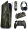 PlayVital Adesivo Skin per ps5 Console Digital Edition&Controller&Telecomando&Cuffie&Base di Ricarica,Cover Sticker Decal Vinile,Verde Militare Mimetico