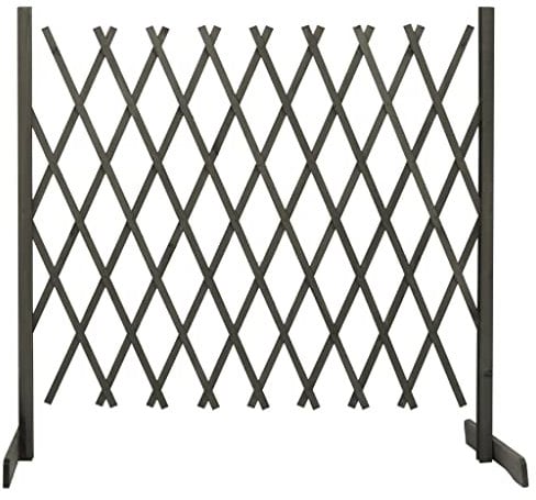 vidaXL Tannenholz Massiv Garten Rankzaun Erweiterbar Rankgitter Rankhilfe Spalier Pflanzengitter Blumengitter Holzgitter Grau 180x100cm