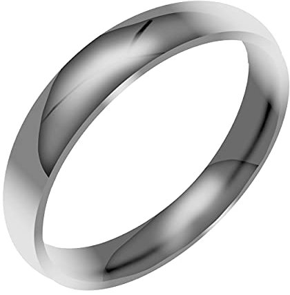 Everstone Paar Ringe Eheringe, Titane Ring Herren/Damen Hochzeit, Verlobung, Alltag, Freundschaftsring, Männer Damen Partnerringe Eheringe, Größe 46 bis 77 Farbe: Platin 6MM 4MM & 3MM
