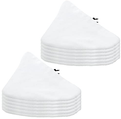 FengWu 12 PCS Replacement Triangle Steam Mop Pads Reusable Washable Microfiber Steamer Cleaning Pads Compatible for Steamboy X5 H2O H20 S302 S001