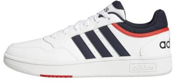 adidas Hoops 3.0 Low Classic Vintage Shoes, Zapatos Hombre, Cloud White Legend Ink Vivid Red, 40 EU