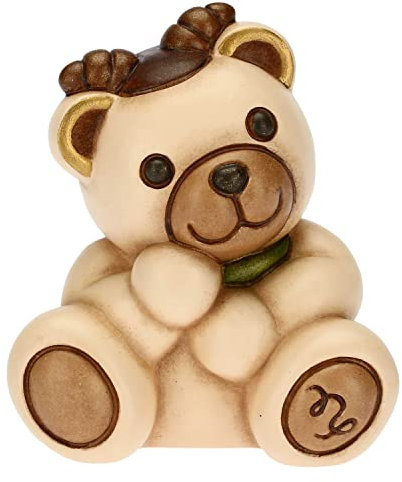 THUN - Ikone Steinbock, Tierkreis - Teddy Stars - Symbole - Handbemalte Keramik - 6,5 x 5,5 x 7,3 cm h
