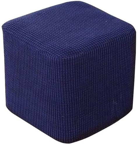 uyeoco Hockerbezug Rund/Quadratisch/Rechteckig 40x40/50x50 Ottoman Cover Ottomane Schonbezug Hocker Hussen für Fußhocker Stretch Ottomane Abdeckung Hocker Protector Hockerabdeckung