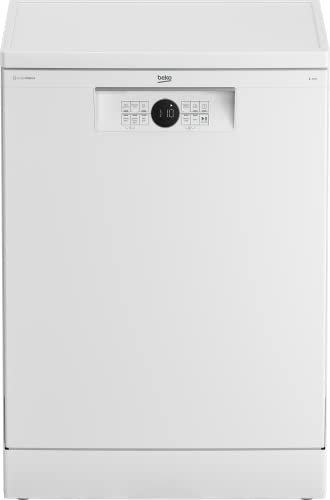 Beko BDFN26431WC Geschirrspüler 60 cm, freistehend, unterbaufähig, für 14 Maßgedecke, 3 Spülebenen, HygieneIntense Funktion, Quick&Shine, innovatives Sprüharmsystem mit drei Sprüharmen, Weiß