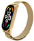 ZoRoll Armband Kompatibel mit Xiaomi Smart Band 7, Edelstahl Ersatzarmband Mesh Metall Uhrenarmband Kompatibel mit Xiaomi Mi Band 7 - Gold