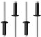 100 Stück 1/4 Zoll x 1/2 Zoll Aluminium-Blindnieten, schwarz, 6,4 x 12 mm Pop-Nieten