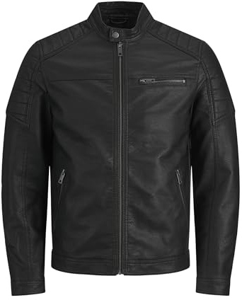 JACK & JONES Male Bikerjacke in Lederoptik Bikerjacke in Lederoptik
