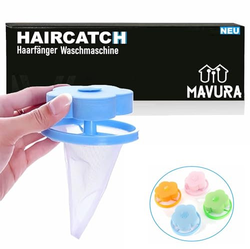 HAIRCATCH Tierhaarentferner Haarfänger Waschmaschine, Waschmaschinen Fussel Haar Filter Haarfrei Pads 4er