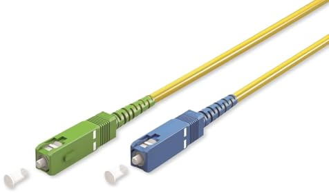 goobay 59659 Glasfaserkabel (FTTH) / Singlemode (OS2) Simplex/SC APC (8°) Stecker auf SC-UPC (8°) Stecker/Lichtwellenkabel / 2 Meter
