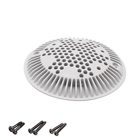 Hayward - Rejilla de fondo redonda abovedada con tornillos para piscina - Diámetro 19,5 cm - Blanco