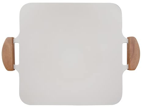 Dr.HOWS SOLID Square Griddle Pan Ceramic, Nonstick grill pan with Wooden handle, Portable 12 Inch Indoor/Outdoor Stovetop, Induction, Electric, Hot plate, Gas Burner, pouch (White)