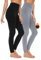 SIMIYA Thermo Leggings Damen GefüTtert - High Waist Thermohose Damen Bequeme Winter Thermoleggins Weich und Atmungsaktiv Lange Unterhose für Damen(Schwarz x Grau,L-XL)