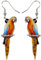 WEVENI Cute Acryl Aras Papagei Ohrringe Anhänger Anhänger Hawaii Vogel Deko Schmuck Geschenkee für Damen Mädchen (Papagei C)