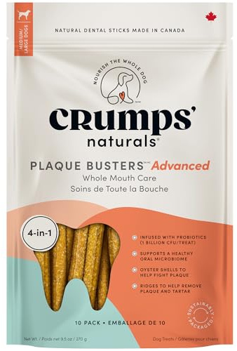 Crumps' Naturals Plaque Busters Advanced - Whole Mouth Care Dental Sticks 9.5oz
