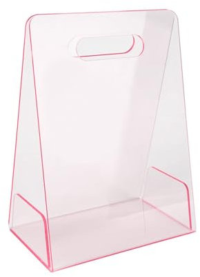 Scnvsi transparente Blumenstrauß-Taschen-Handtasche mit Griff, elegante und praktische Geschenkverpackungs-Handtasche für Partys und Feiern