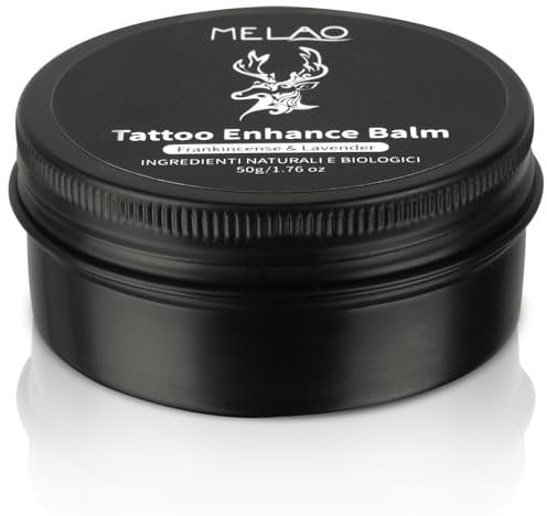 Tattoo Creme, Tattoo Butter, Premium Tattoopflege mit veganer Formel und natürlichen, Tägliche Pflege & Aftercare für tätowierte Haut, Optimaler Tattooschutz, 50G