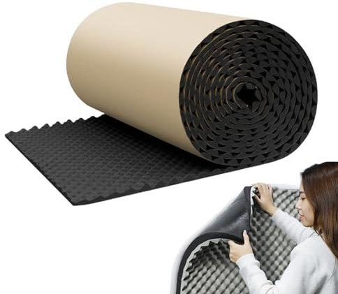 Esterilla aislante para coche, alfombrilla de aislamiento acústico, autoadhesiva, de insonorización para estudios de automóviles, placas de aislamiento acústico para paredes, 200 x 50