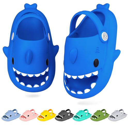 WUYISTAR Toddler Kids Shark Slippers Boys Girls Shark Clog Slides Non-slip Summer Sandals Flip Flop Beach Pool Shoes