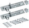 ZAVIA Brenton Bolt Lot de 2 verrous de porte coulissants de 200 mm avec finition galvanisée plaquée zinc – Boulons de portail pour portails en bois, jardin, garage, abri de jardin