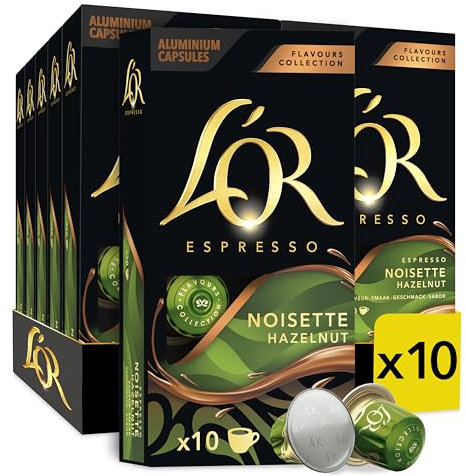 L'OR Espresso Café - 100 Capsules - Noisette - Riche - Expressif - Compatible Nespresso ®* (10 paquets de 10 capsules aluminium)