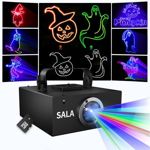 Disco Party Light, 3D Animation, DJ Parties Light with Remote Control, Sound Controlled, DMX512, Beam Effects for Home Live Shows Club Halloween Christmas