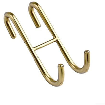 DAZZLEEX Ganci per asciugamani da doccia in acciaio inossidabile 304 di alta qualità, di lunga durata (oro)