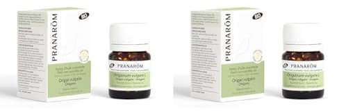 PRANARÔM - Perles d'Origan Vulgaire - Capsules Bio Prédosées À L’Huile Essentielle - Sommité Fleurie Goût Neutre Dosage Précis - 100% Pure Et Naturelle - HECT - 60 Perles (Lot de 2)