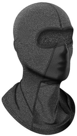 ACTIUSIS Sturmhaube Skimaske Herbst, Gesichtshaube Balaclava, Warme Thermo Balaclava Motorrad, Atmungsaktiv Gesichtsmaske für Skifahren Snowboard Radfahren (Grau)