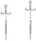 VONALA Sword Earrings for Men Women Sword Stud Earrings Sterling Silver for Women Men