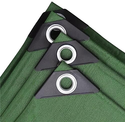 Lona impermeable de 4 x 6 m, resistente, para muebles de exterior, caravana, camping, color verde