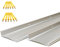 DAILISEN Aluminum Overhead Door Rain Drip Cap Guard for Exterior Door and Window Top,43.3” Drip Edge Flashing,Deflectord,Diverter, Anodized 2PCS Silver