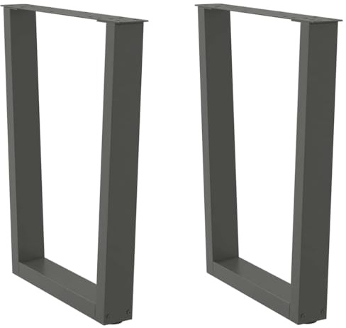 vidaXL Esstisch Beine V-Form 2 Stück Anthrazit 60x(72-73,3) cm Stahl