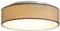 Zedelmaier Deckenlampe Stoff Rund 50cm E27x3 max.40W Deckenleuchte Taupe Stoffschirm Wohnzimmer Schlafzimmer Küche Flur Kinderzimmer Lampe Decke Lampenschirm