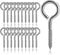 BRTNUP 20 Stück Schraubhaken Edelstahl Hakenschrauben Ösenschrauben Schrauböse Haken zum Schrauben Ösenhaken Augenschraube Schraube mit Ring für Garten Indoor Outdoor (Silber)