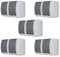 REV AquaForm SPARSET - 5x Doppelsteckdose-Feuchtraumsteckdose, IP44, einpolig, Aufputz, grau